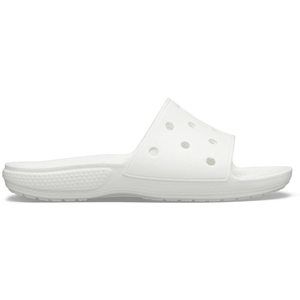 CROCS UNISEX CLASSIC SLIDE SANDALS, WHITE, 4 MEN/6 WOMEN